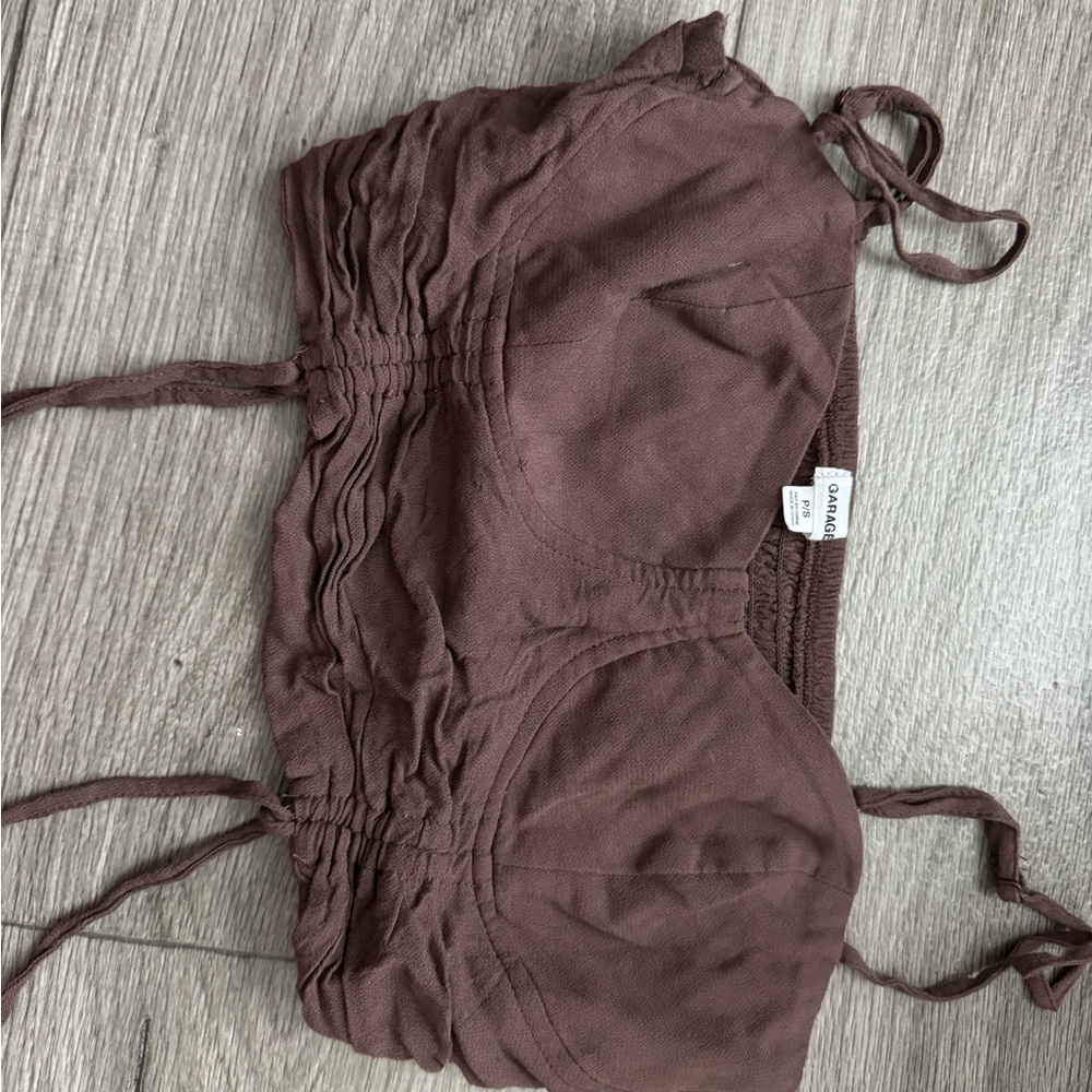 Garage Brown Crop Top